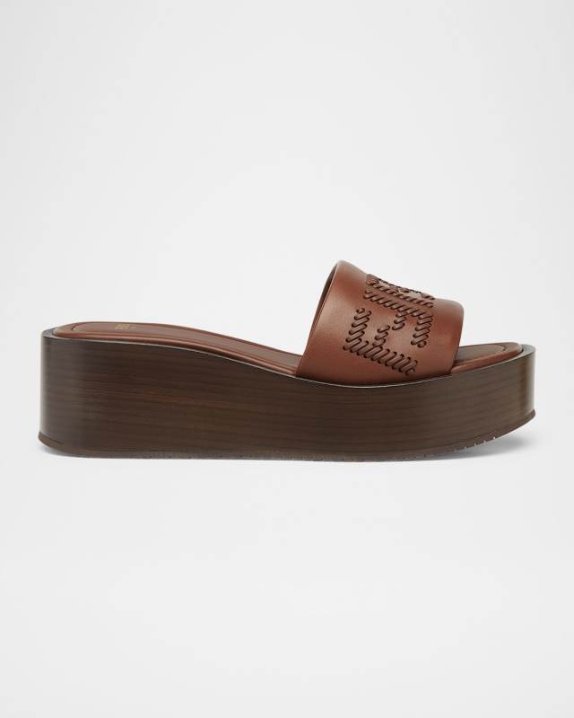 Sunshine Leather FF Platform Sandals